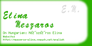 elina meszaros business card